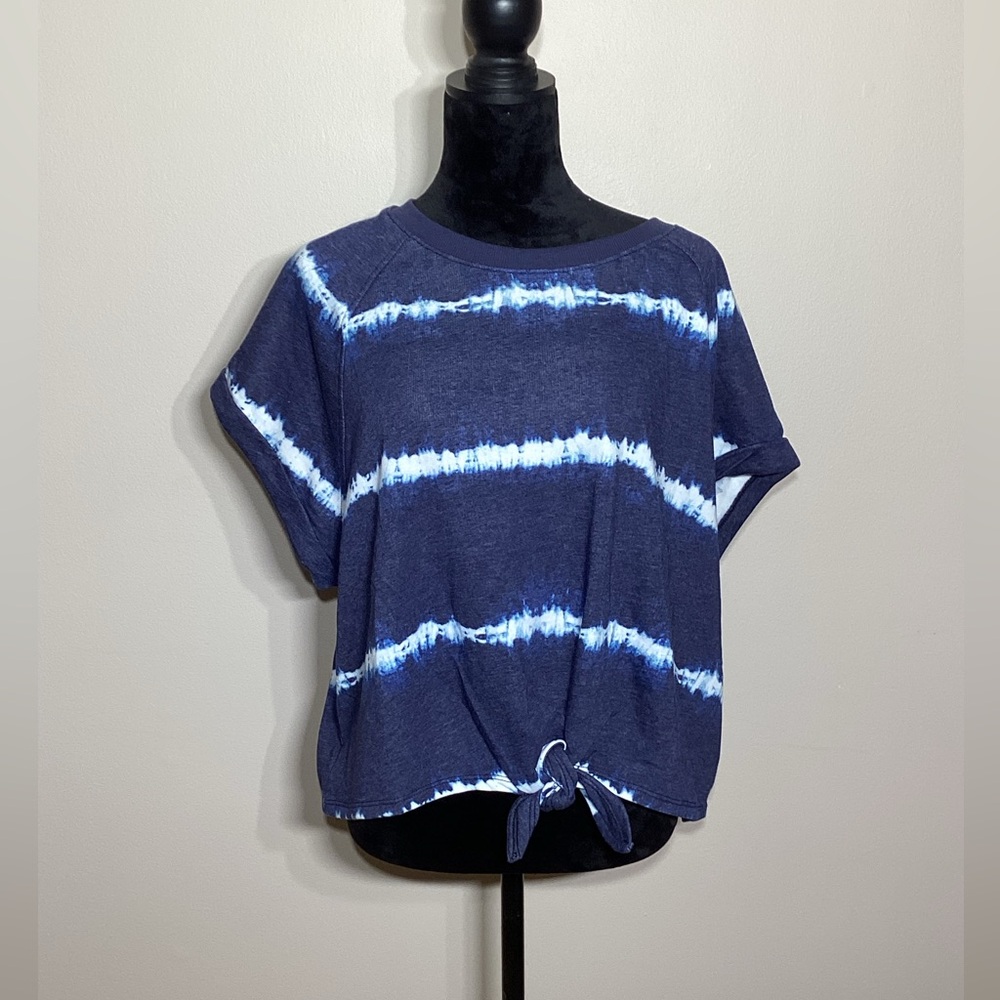 Old Navy Cropped Short Sleeve Tie Front Sweatshirt Size XXL